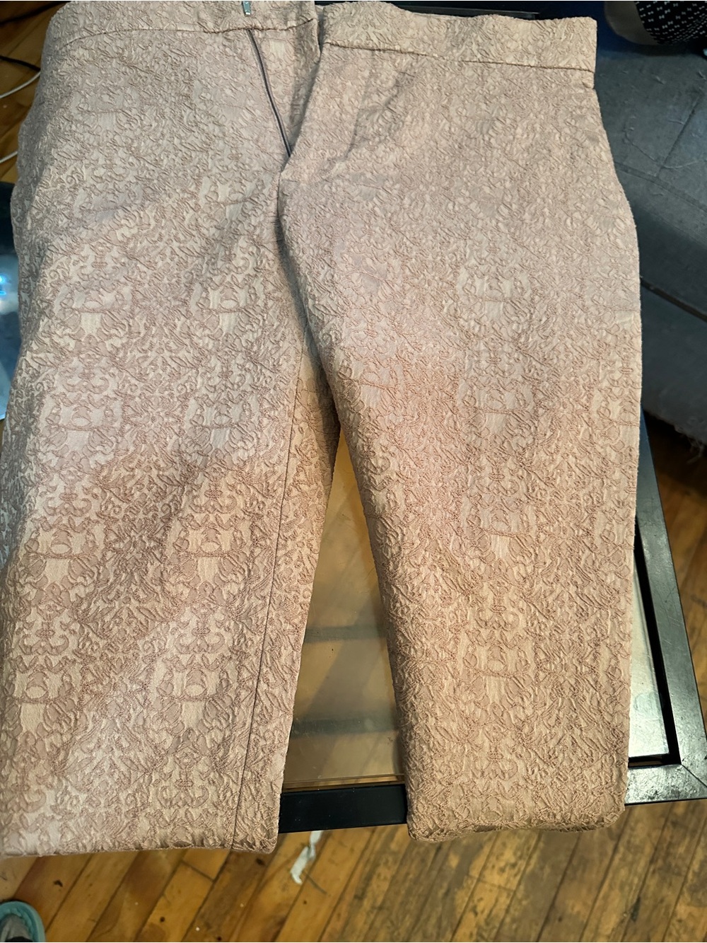 Zara Textured Blush Dress Pants